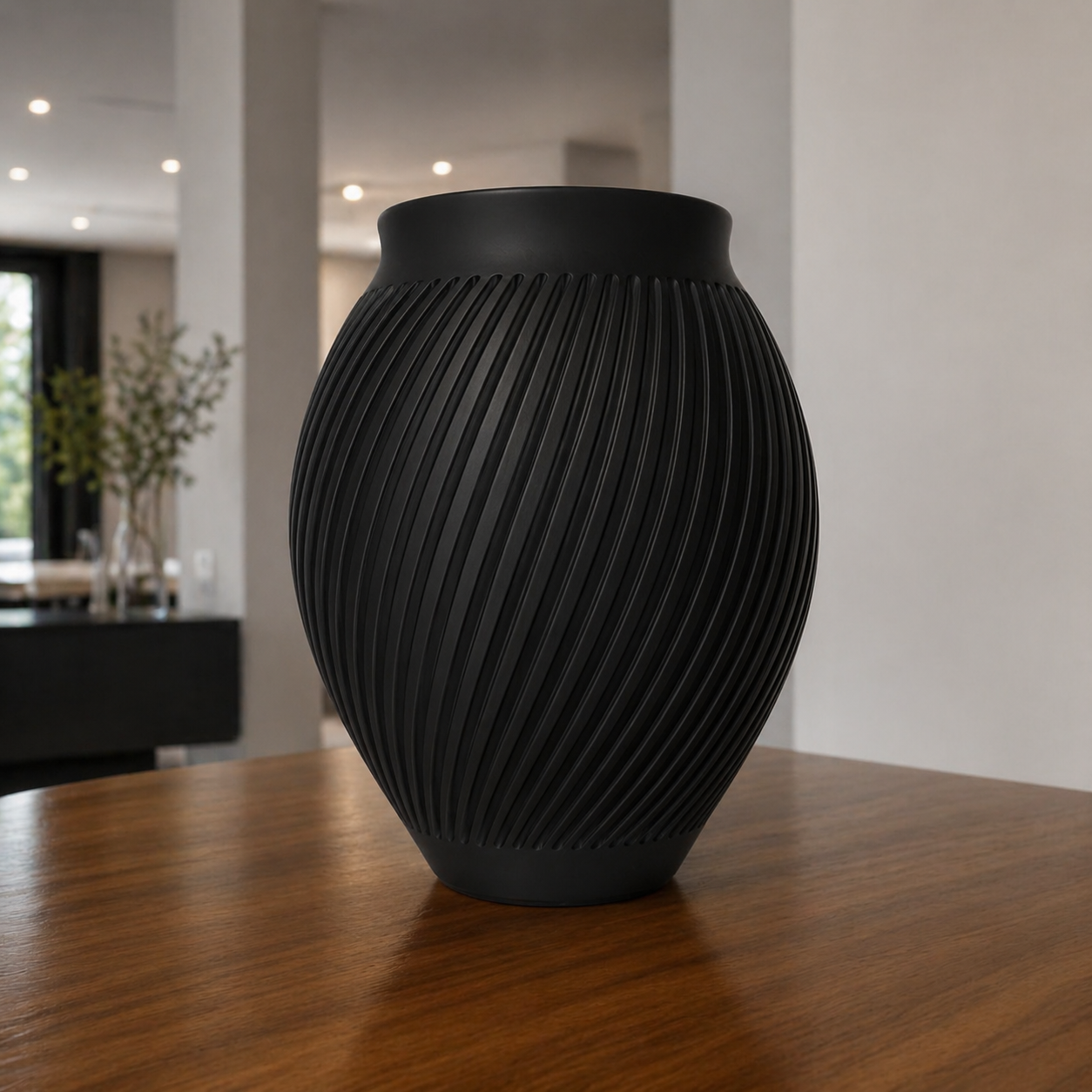Versa Design Vaas – Mat Zwart