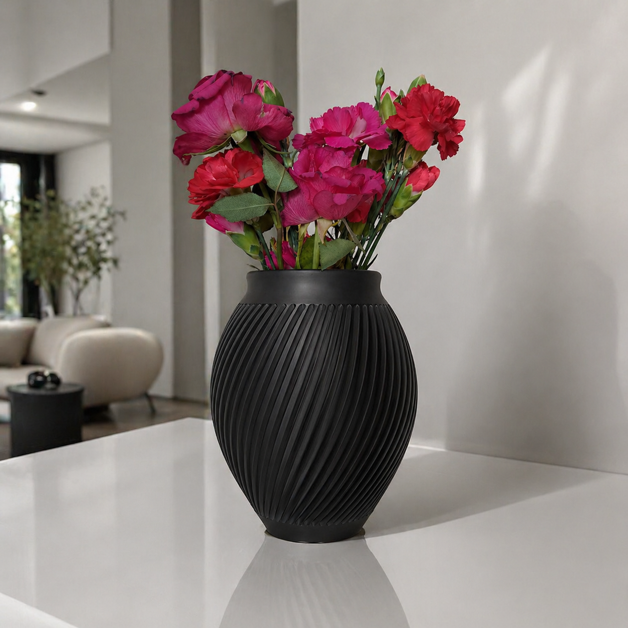 Versa Design Vaas – Mat Zwart