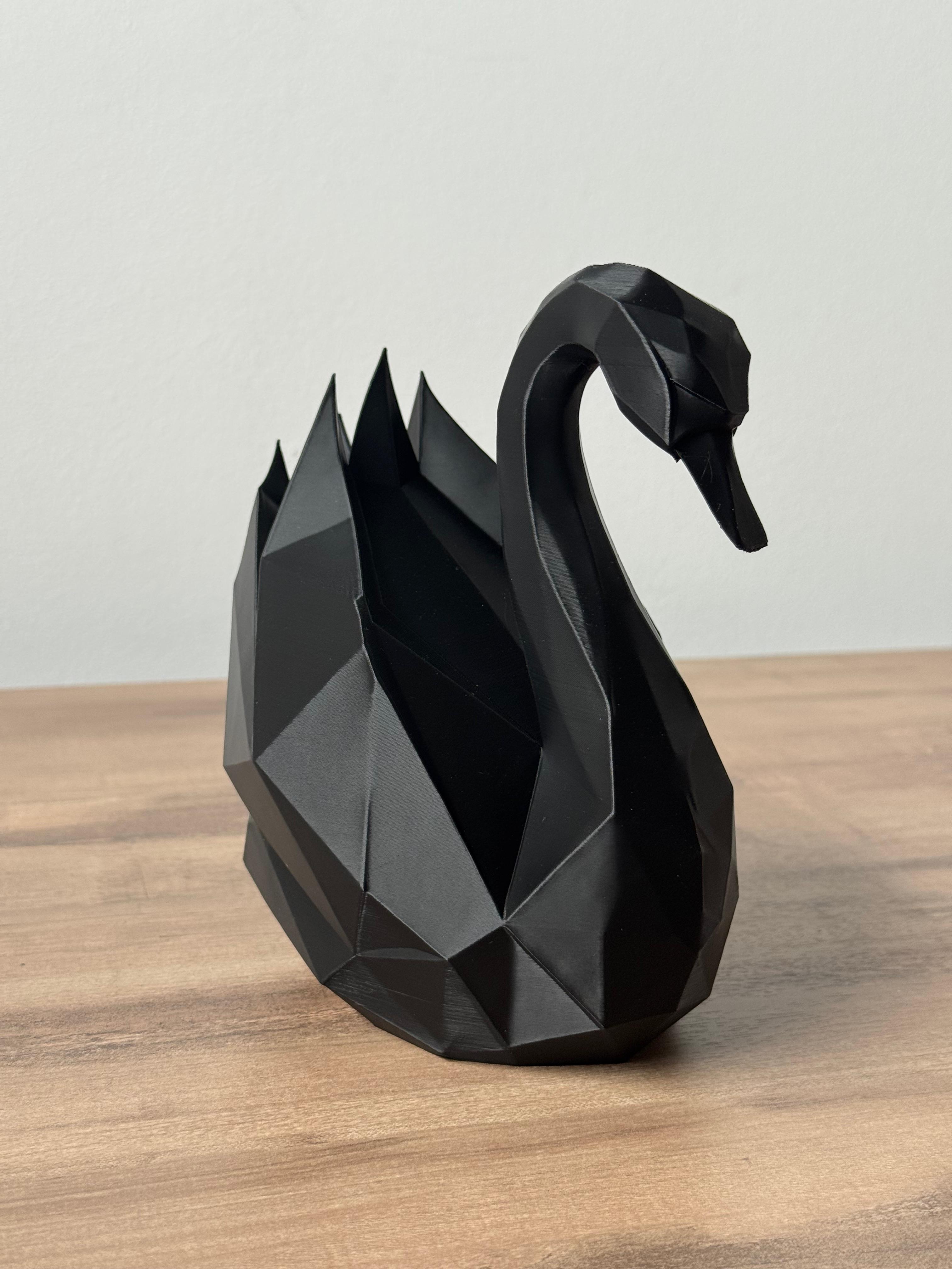 Graceful Low Poly Swan