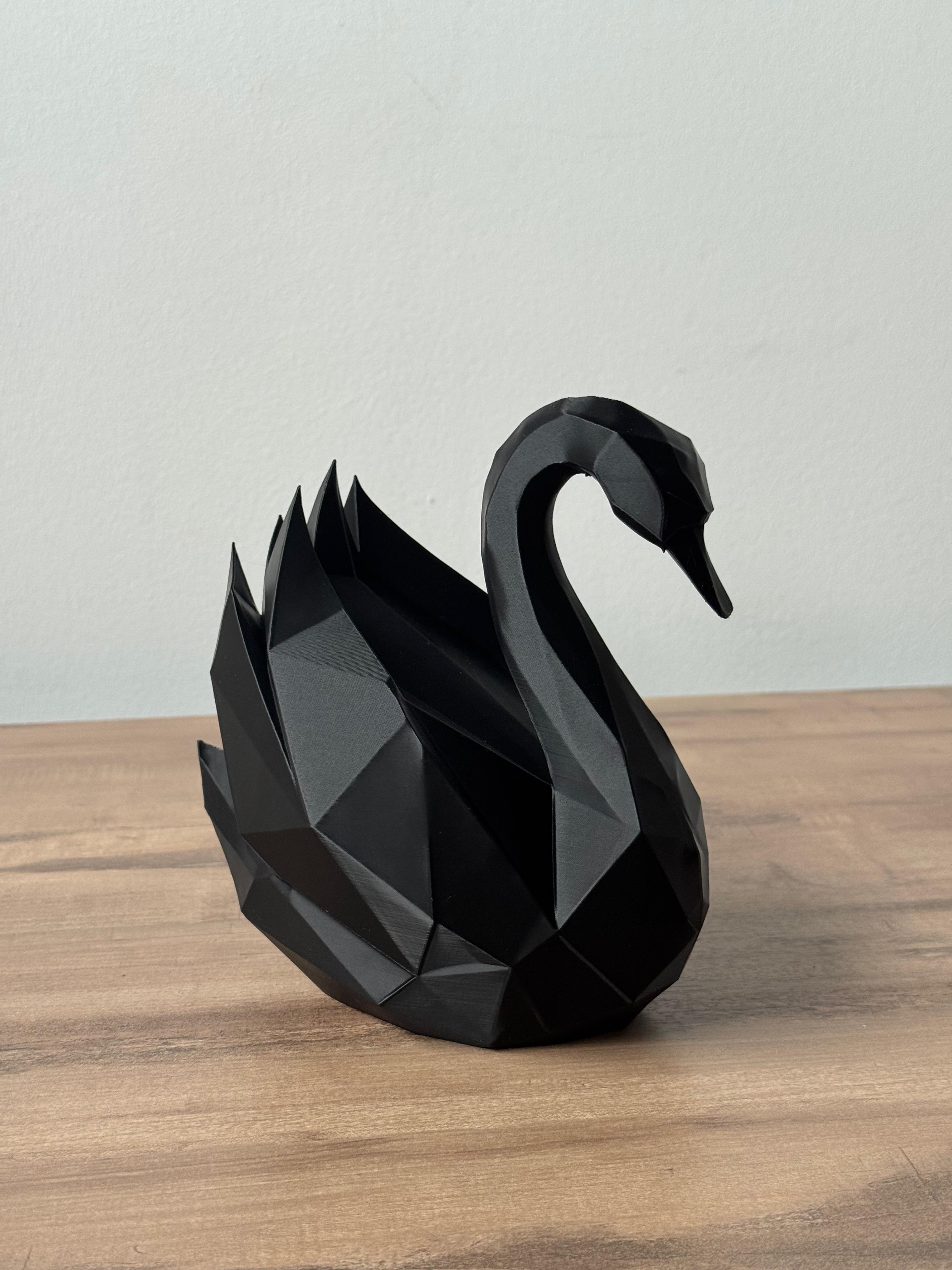 Graceful Low Poly Swan